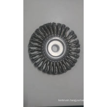 7 Inch Stainless Steel Knot Twisted Wire Wheel Brush for Remove Scale